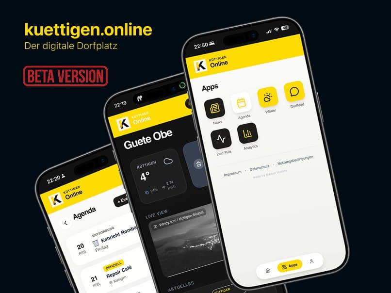 Vom Newsletter zum digitalen Dorfplatz: Küttigen Online